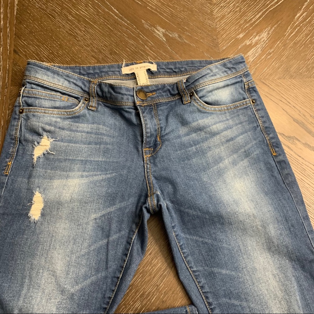 Firm price- Life in Progress blue distressed skinny jeans Size 27